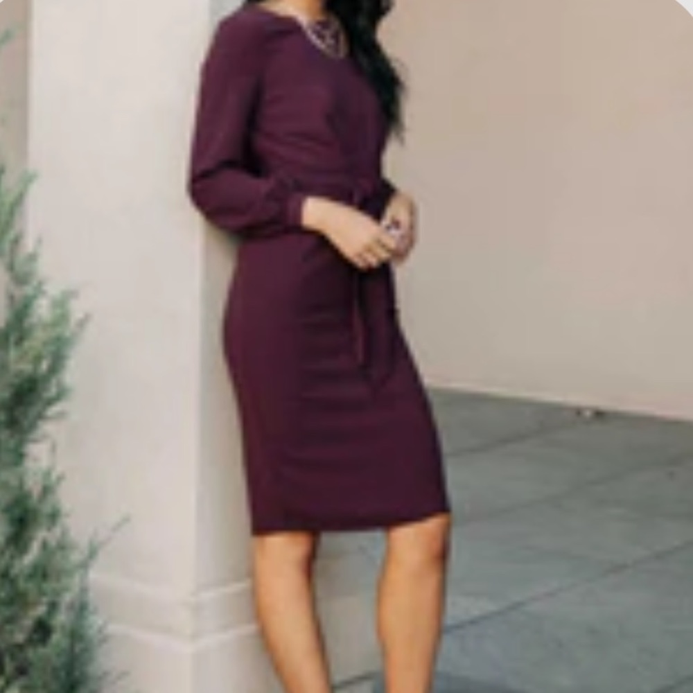 Bohme Rae Sheath Dress in Burgundy - Small